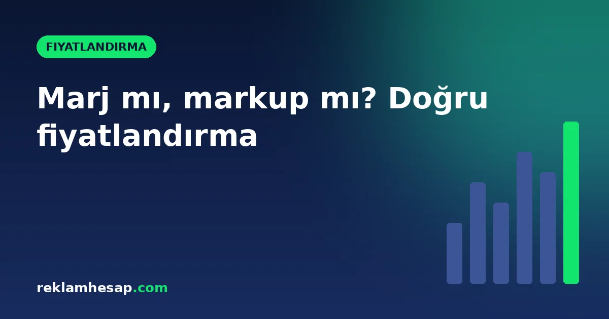 Reklamcılar için doğru fiyatlandırma: marj mı, markup mı?